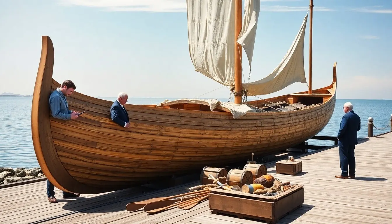 viking long ships